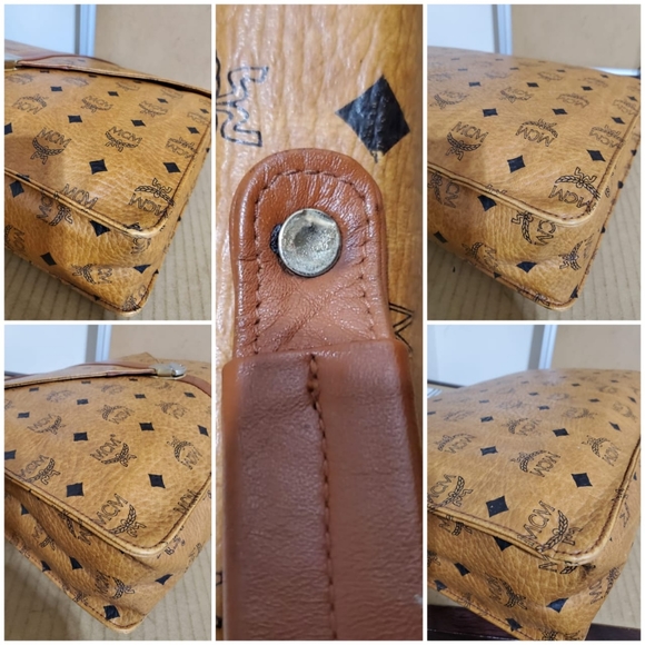 Authentic MCM Cognac Vintage Briefcase Bag - Picture 4 of 7